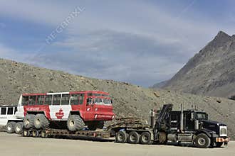 Transporter of the Ice Explorer Buses, Athabasca Glacier, Alberta, West Canada
