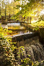 Bridge, river and the sun