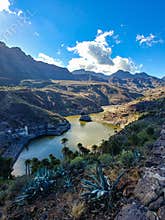 View from the Mirador de la Sorrueda in Santa Lucia de Tirajana at Gran Canaria