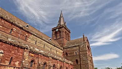 St Magnus Cathedral in Kirkwall on the Scottish Island of Orkney