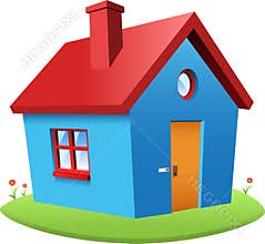 Blue vector house