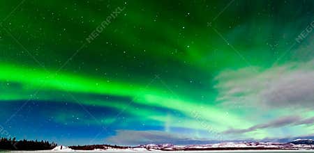 Intense display of Northern Lights Aurora borealis