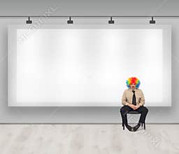 Copy space with clown