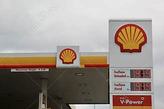 Unleaded and Diesel Prices at a Petrol Station