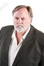 Caucasian man frowning