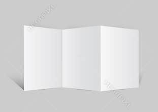 close up of a leaflet blank white paper vector ba