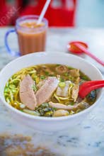 Malaysia famous food, beef noodle