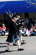 Men Playing Bagpipes In Kilts For Parade Yuba City CA