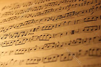 Old musical notes page