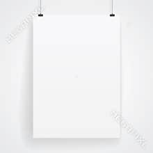 Blank paper poster