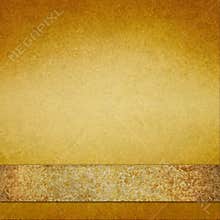 Vintage gold background with brown gold ribbon
