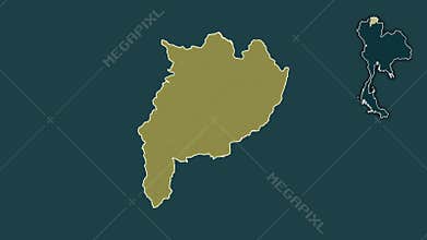 Chiang Rai, Thailand, extruded and isolated. Pattern