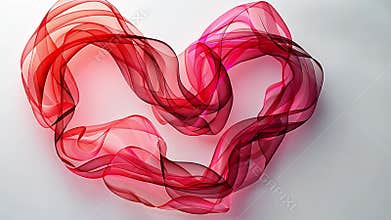 A vibrant heart shape made of soft fabric, ideal for romantic Valentines Day decor