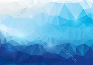 Blue abstract polygonal background
