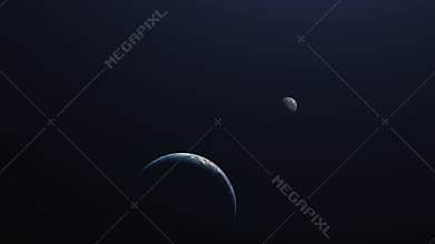 nebula, galaxy, planets and stars in space 4k