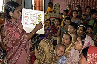 Bangladeshi women are educated in nutrition