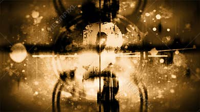 Grunge film leader countdown,projector sound included, stock footage