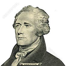 President Alexander Hamilton portrait (Clipping path)