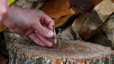 Video of drive in a nail