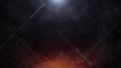 Mystical Dark Background with Smoke and Subtle Radiant Light