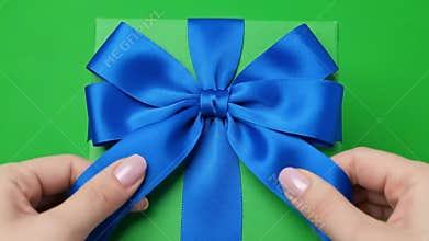 Step-by-Step Guide: Tying a Perfect Blue Ribbon on a Gift Box for Special Occasions
