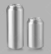 Aluminum cans isolated