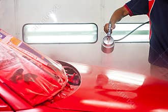Car painting work