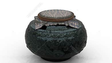earthen pot filled with ashes