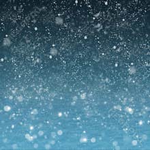 Absract night landscape with snow