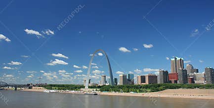 St Louis skyline panoramic