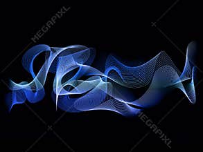 Abstract blue wave background colour