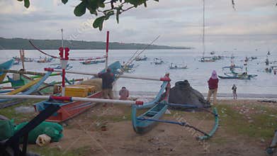 Badung, Bali, Indonesia - April 21, 2026: Balinese Fishermen