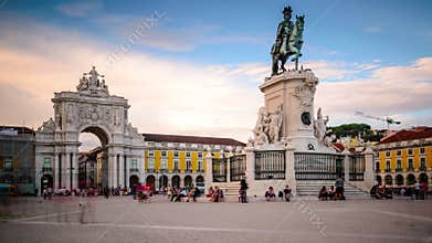 Commercial Square in Lisbon, Portugal