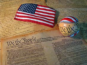 Constitution Baseball and Flag