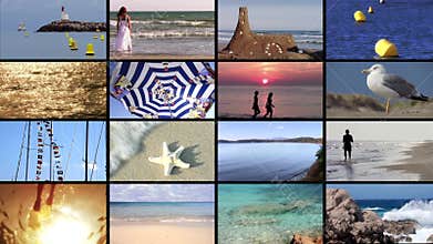 Beach vacations montage
