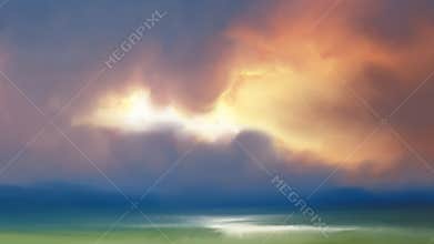 Abstract nature background with Colorful sunset