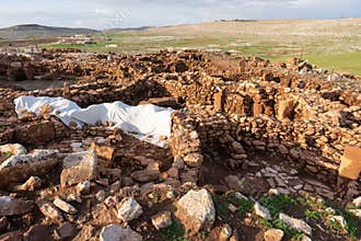 Karahan Tepe Neolithic archaeological site in Sanliurfa, Turkiye