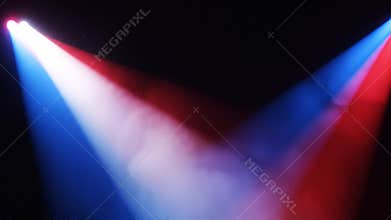 Red white and blue patriotic motion background on black