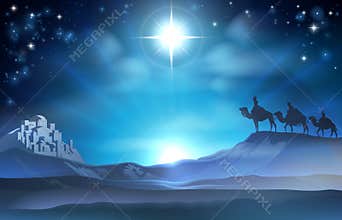 Christmas Nativity Star and Wise Men