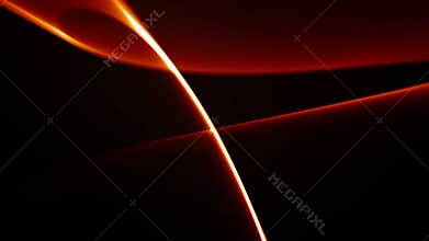 Abstract strokes with glows over black background