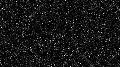 Snow falling - lots of realistic detailed 3d snowflakes on black background, 4k 30fps loop