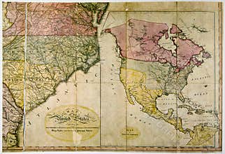 Antique map of United States c. 1800