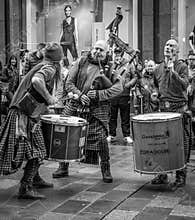 Street crowds in Glasgow