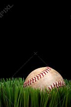Old worn sports baseball