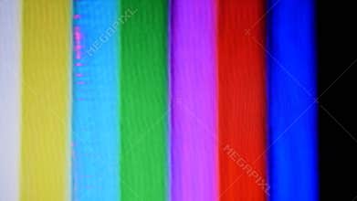 VHS Tape Color Bars Test Pattern Damage.