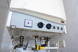 Connection of home water heater. Individual heating. Individual hot water supply.