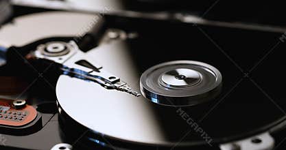Computer hard drive spinning