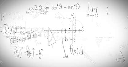 Math formulas on whiteboard