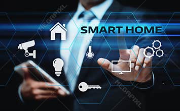 Smart home Automation Control System. Innovation technology internet Network Concept