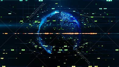 Global business concept. Growing global network, global communication. The birth and growth of a network of connections